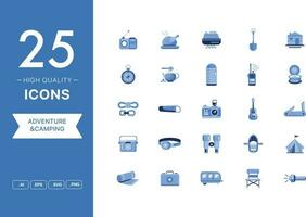 Vector set of Adventure and Camping icons