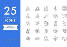 Vector set of Science icons