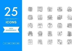 Vector set of Big Data icons