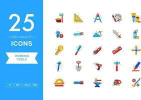 Vector set of Working Tools icons