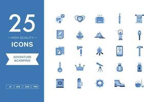 Vector set of Adventure and Camping icons