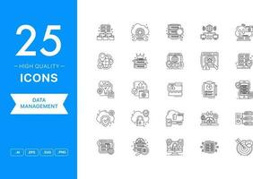 Vector set of Big Data icons