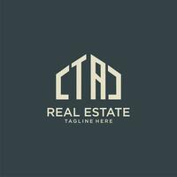 TA initial monogram logo for real estate design vector