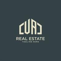 VA initial monogram logo for real estate design vector
