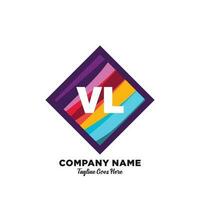 VL initial logo With Colorful template vector. vector