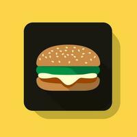 Simple burger icon. vector illustration.