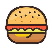 Simple burger icon. vector illustration.