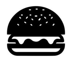 Simple burger icon. vector illustration.