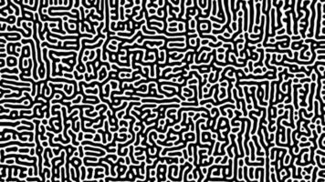 Monochrome Turing reaction background. Abstract diffusion pattern with chaotic shapes. Vector illustration.