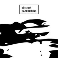 Hand drawn background with abstract brush strokes. Minimal black and white banner design. Vector illustration