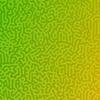 Green Turing reaction gradient background. Abstract diffusion pattern with chaotic shapes. Vector illustration.