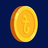 Taka Bangladesh Gold Coin Money Illustration vector