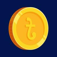 Taka Bangladesh Gold Coin Money Vector