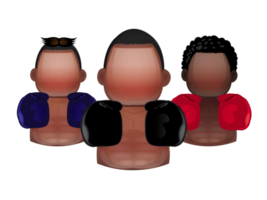 Illustration of Three boxer icons png