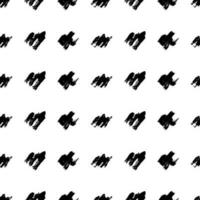 Seamless pattern with dark hand drawn scribble smear on white background. Abstract grunge texture. Vector illustration