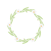 Daisy Flowers Wreath png