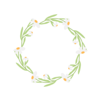 Daisy Flowers Wreath png