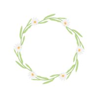 Daisy Flowers Wreath png