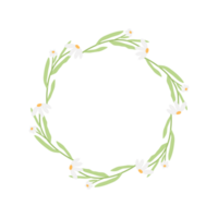 Daisy Flowers Wreath png