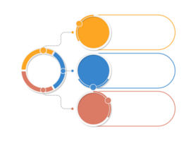 infográfico com 3 etapas, processo ou opções. png