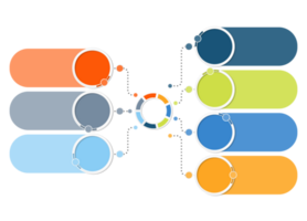 infográfico com 7 etapas, processo ou opções. png