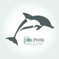 Dolphin icon design element vector