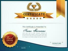 Graceful certificate template vector