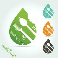 Healthy Food Logo template vector