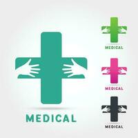 Medical pharmacy logo design template vector