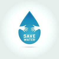 Save water illustration vector