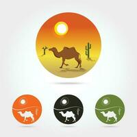 Isolated abstract desert logo vector