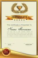 Graceful certificate template vector