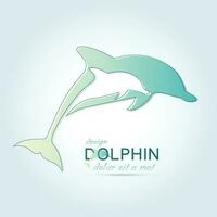 Dolphin icon design element vector