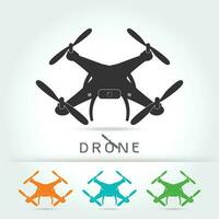 Drone with video camera isolated vector