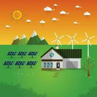 eco friendly house vector