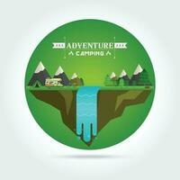 Hiking and camping vector