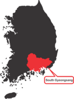 South Gyeongsang city pin map location png