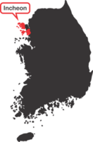 Incheon épingle carte emplacement png