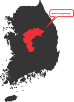 norte Chungcheong PIN mapa localização png