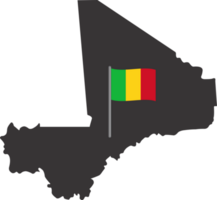 Mali flag pin map location png