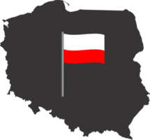 Poland flag pin map location png