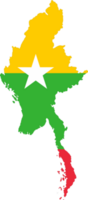 Myanmar flag pin map location png