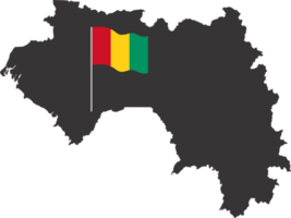 Guinea Flagge Stift Karte Ort png