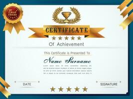 Graceful certificate template vector