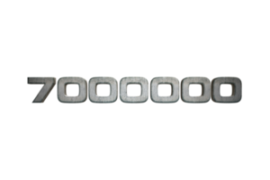 7000000 subscribers celebration greeting Number with star wars design png