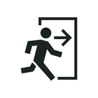 Exit sign icon vector design illustration