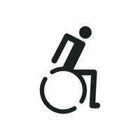 discapacitado icono vector diseño ilustración