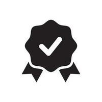 aprobado medalla icono vector. aprobado medalla símbolo. calidad garantizar signo. vector