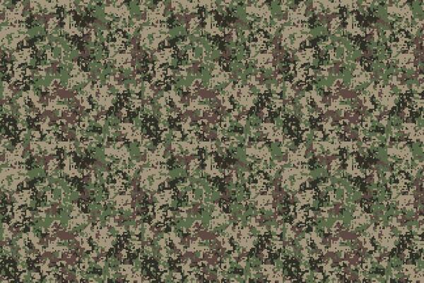 Pixel camouflage for a soldier army uniform. Modern camo fabric design. Digital military vector background.