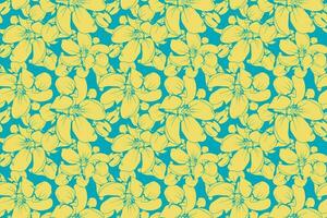 Floral pattern seamless vector background. Foliage and flower wallpaper design of nature.